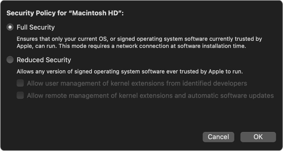 The Startup Security Utility.